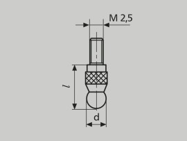 906 H Kulový měřící dotek 6 mm,kulička z tvrdokovu